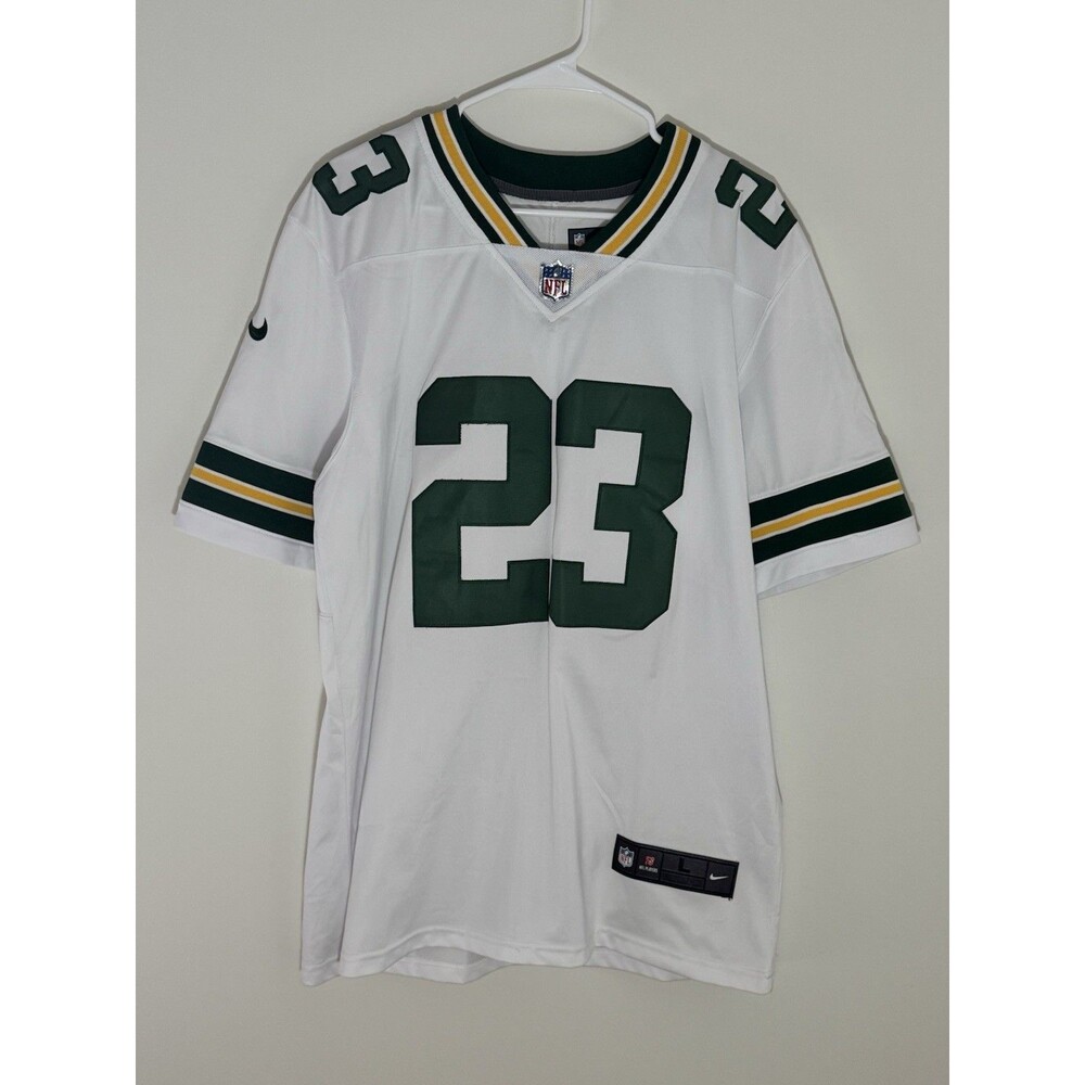 Nike Jaire Alexander #23 Green Bay Packers Away Game Jersey White Men's Large